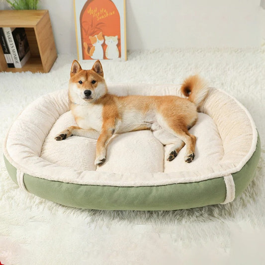 Comfort Suede and Velvet Plush Dog Bed