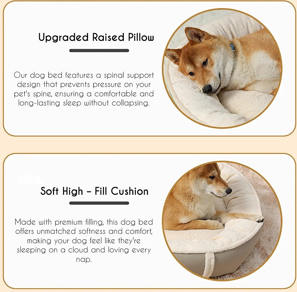 Comfort Suede and Velvet Plush Dog Bed